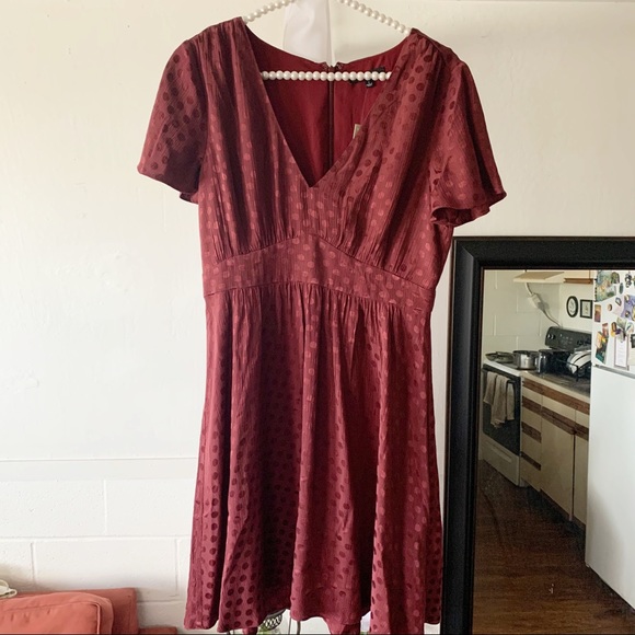 Madewell Fit-and-Flare Dress in Dot Jacquard - Picture 5 of 9